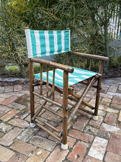 50s 60s Vintage Bamboo Cane Director’s Chairs / Set of 2