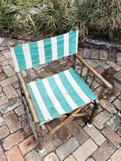 50s 60s Vintage Bamboo Cane Director’s Chairs / Set of 2