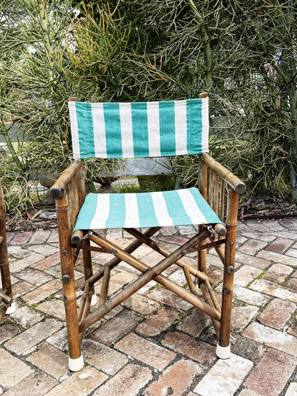 50s 60s Vintage Bamboo Cane Director’s Chairs / Set of 2