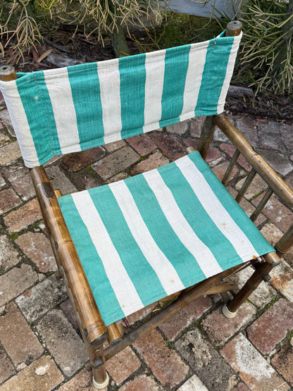 50s 60s Vintage Bamboo Cane Director’s Chairs / Set of 2