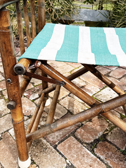 50s 60s Vintage Bamboo Cane Director’s Chairs / Set of 2