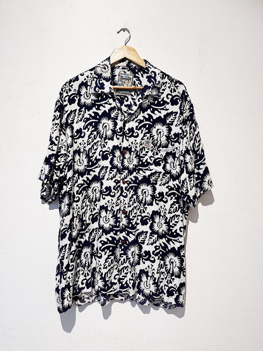 Jim Mitchell "Nude Floral" Vintage Mambo Loud Shirt (Navy) 91