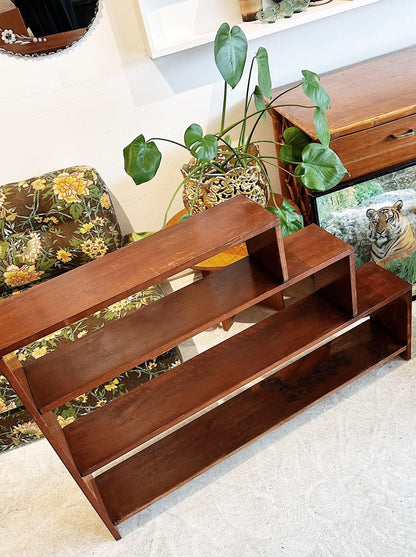 60s 70s Vintage Handmade Step Bookshelf