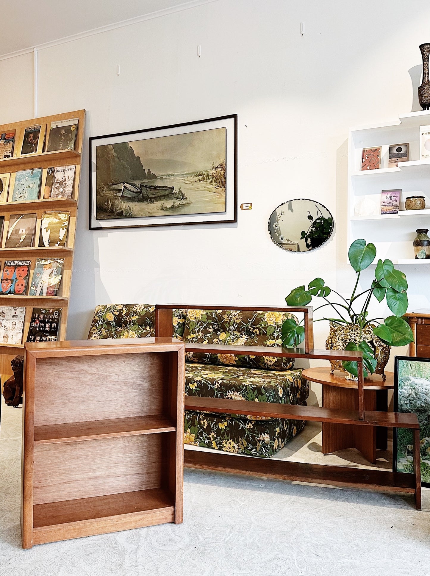 60s 70s Vintage Handmade Step Bookshelf