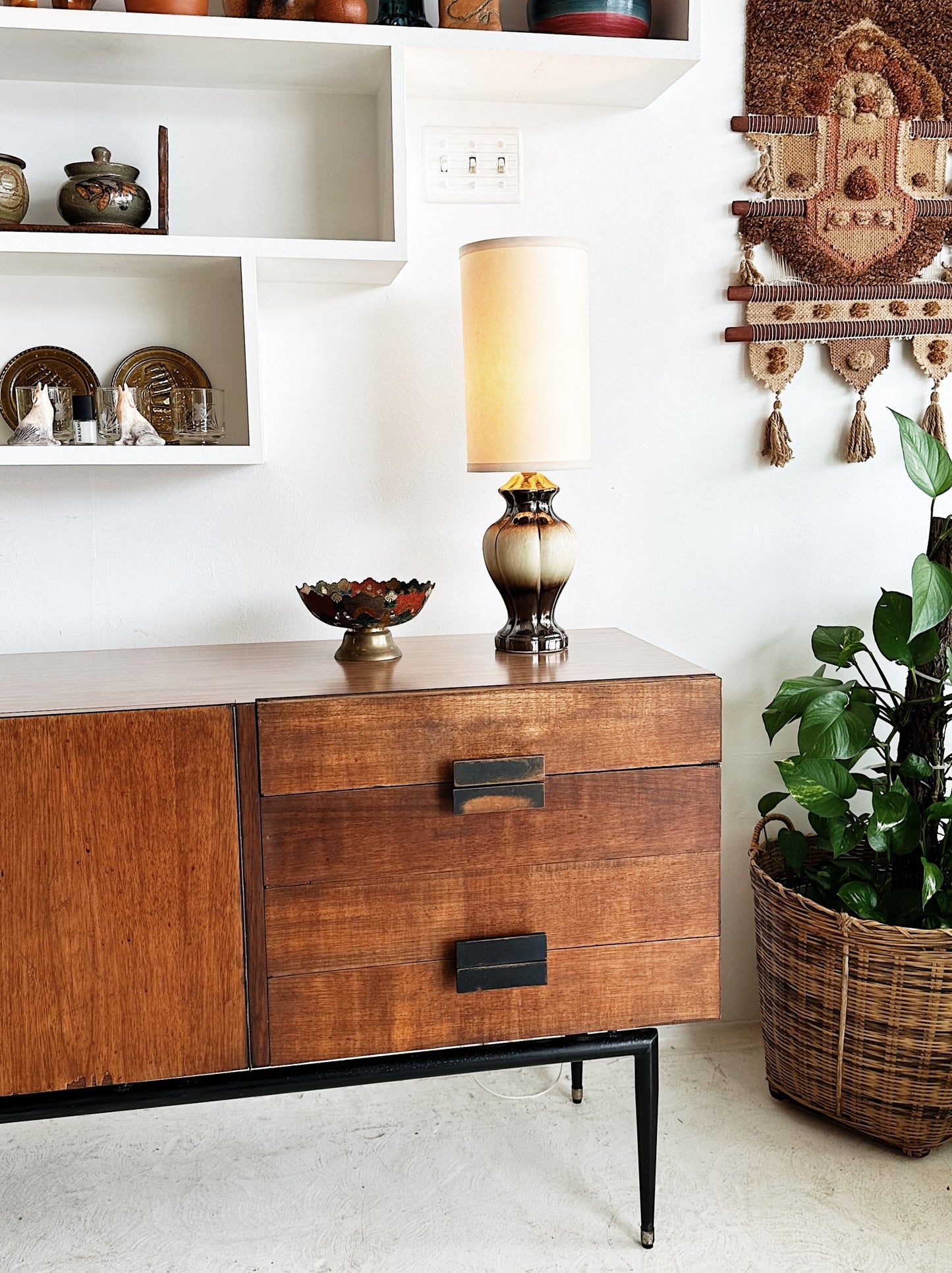 60s Vintage Beautifully Worn In Fine Line Sideboard