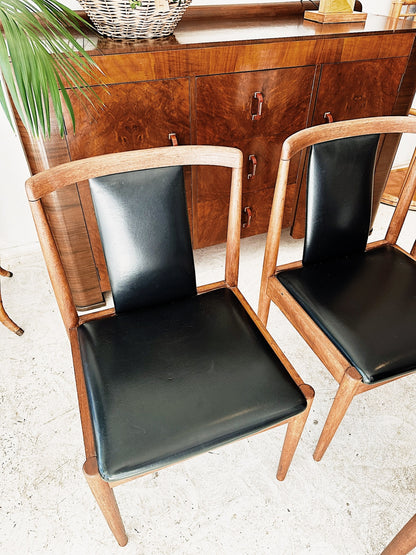 60s Vintage Parker Furniture T-Back Chairs / Set Of 4