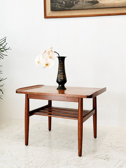 60s Vintage Parker Teak Lip End Side Table