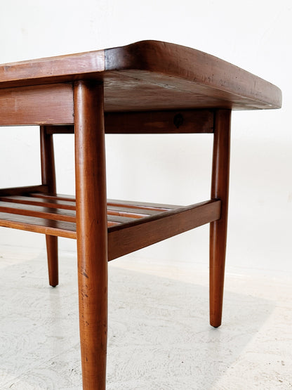 60s Vintage Parker Teak Lip End Side Table