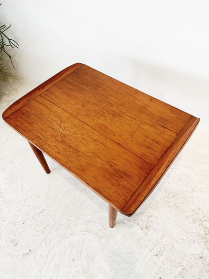 60s Vintage Parker Teak Lip End Side Table