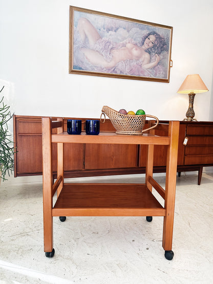 60s Vintage Tecta Furniture Teak Bar Cart