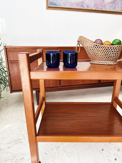 60s Vintage Tecta Furniture Teak Bar Cart