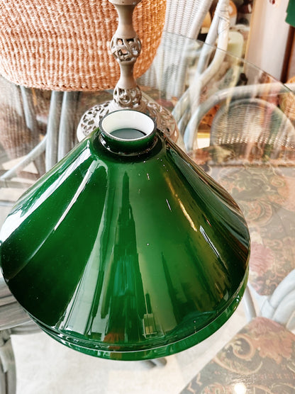 70s 80s Vintage Pool / Billiard Table Glass Light Shades / 3 Available