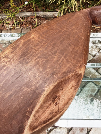 70s 80s Vintage Wooden Sculptural Canoe Bowl