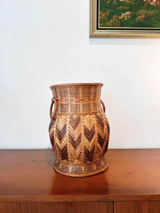 70s Vintage Cane Vase