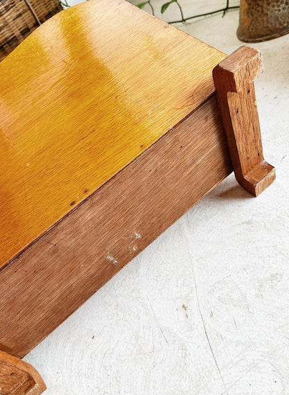 70s Vintage Handmade Wooden LP / Magazine Rack