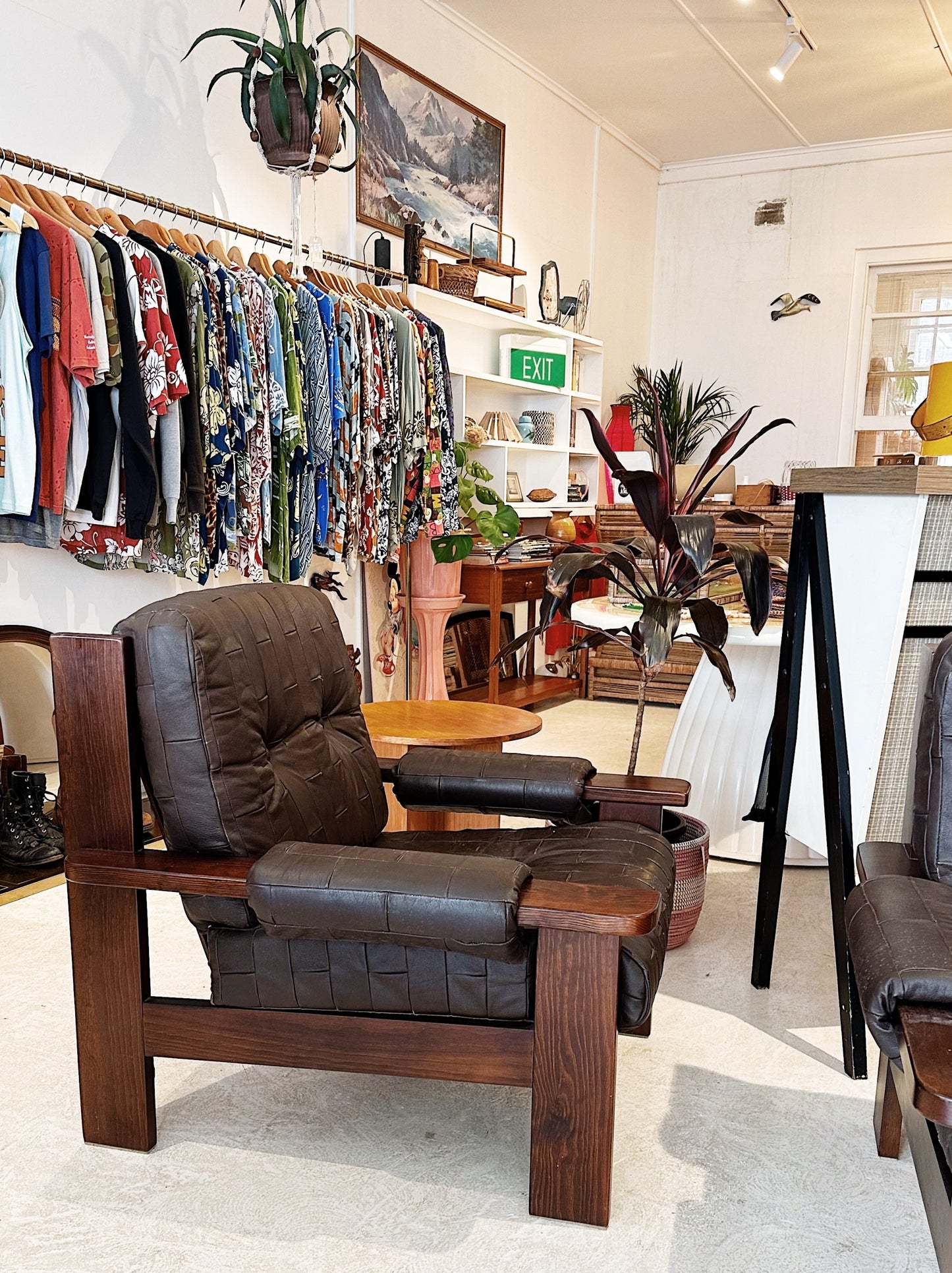 70s Vintage Leather Patchwork Armchairs / 2 Available