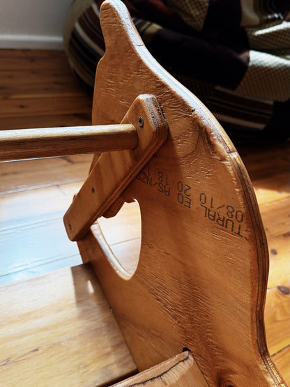 80s 90s Vintage Handmade Wooden Rocking Horse