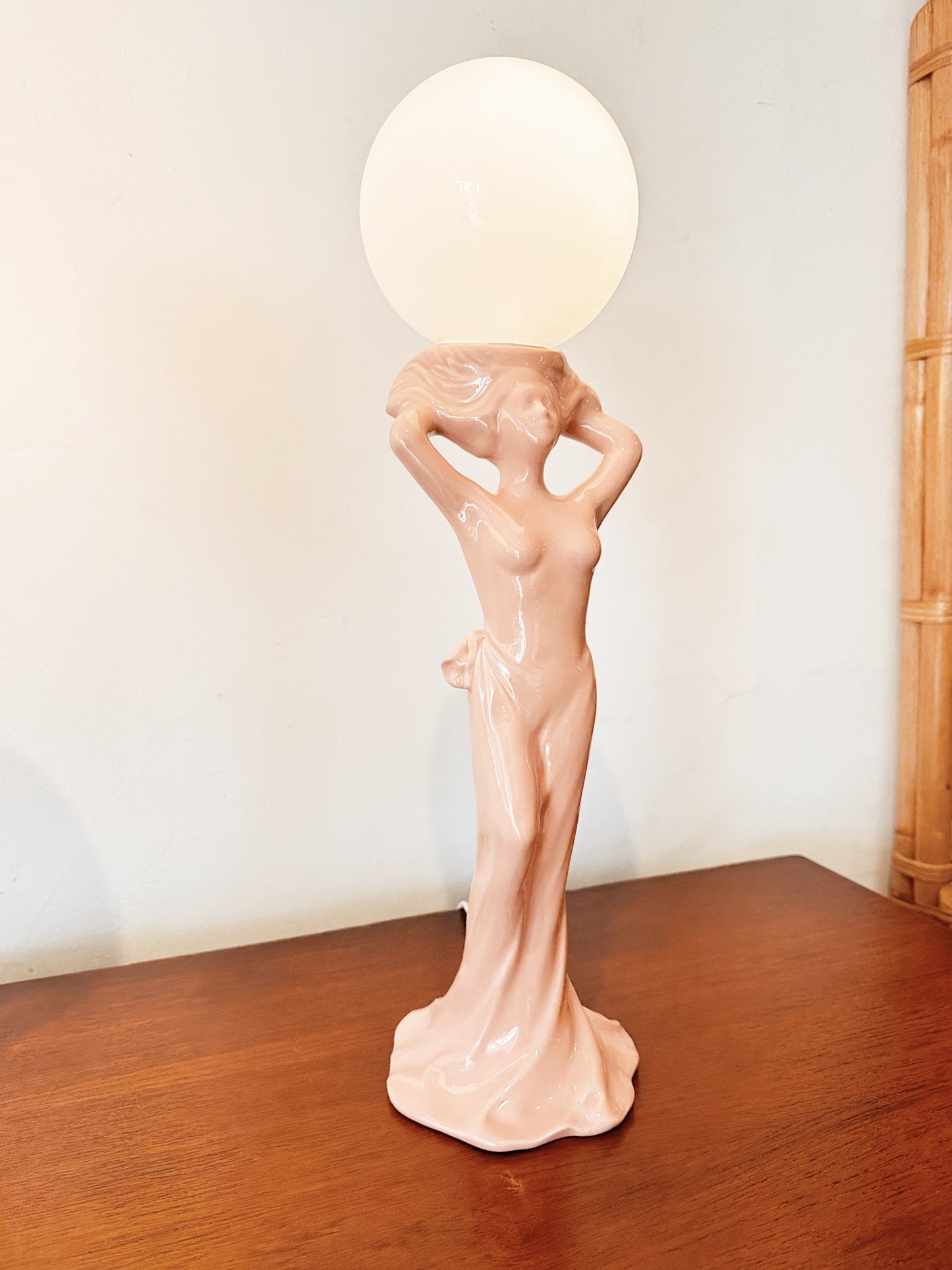 80s Vintage Deco Venus in Gemini Ceramic Lamp / 2 AVAILABLE