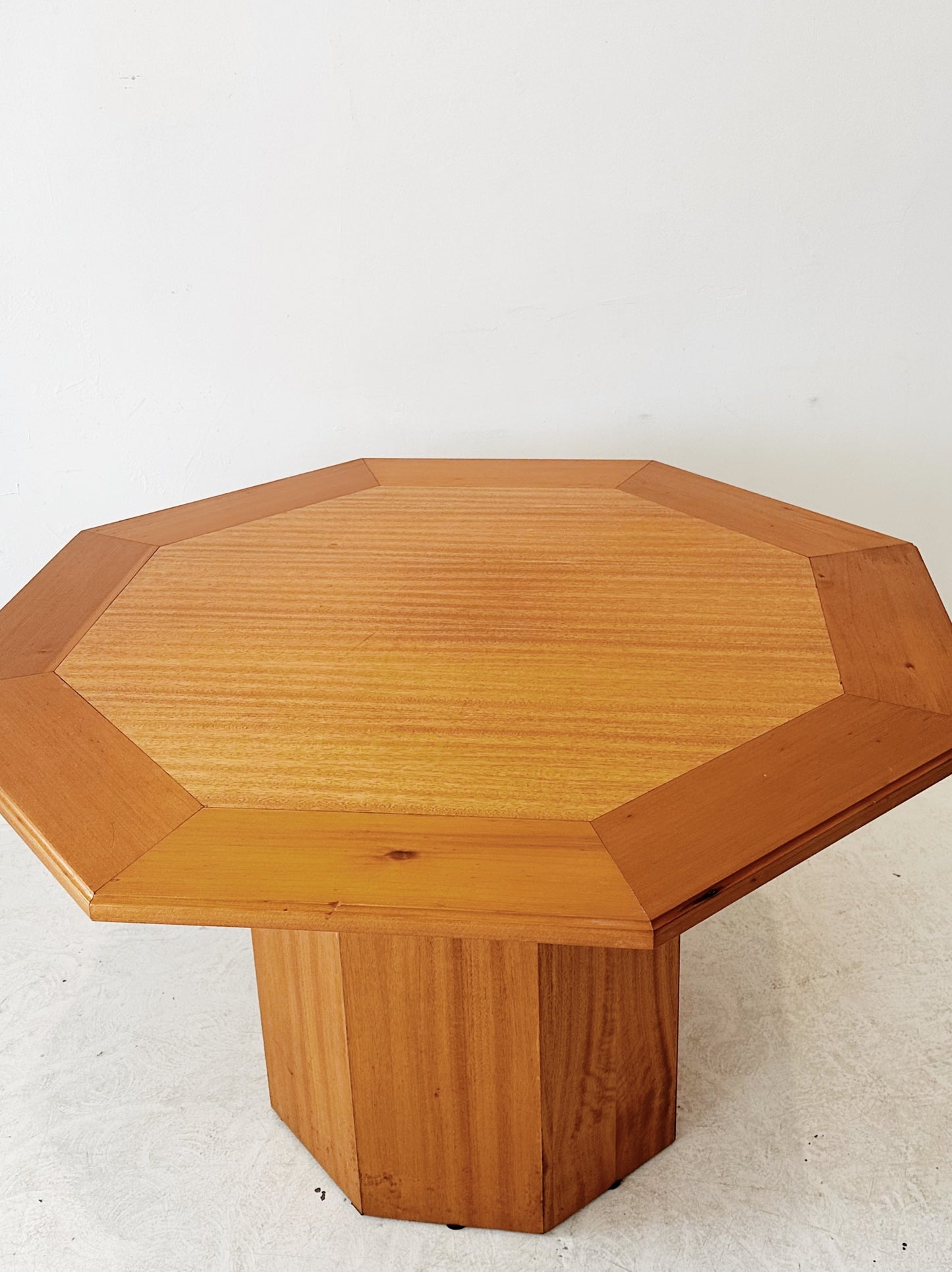 80s Vintage Octagonal Custom Shipwright Dining Table