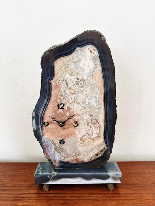 80s Vintage Park-Pedras Natural Stone Clock