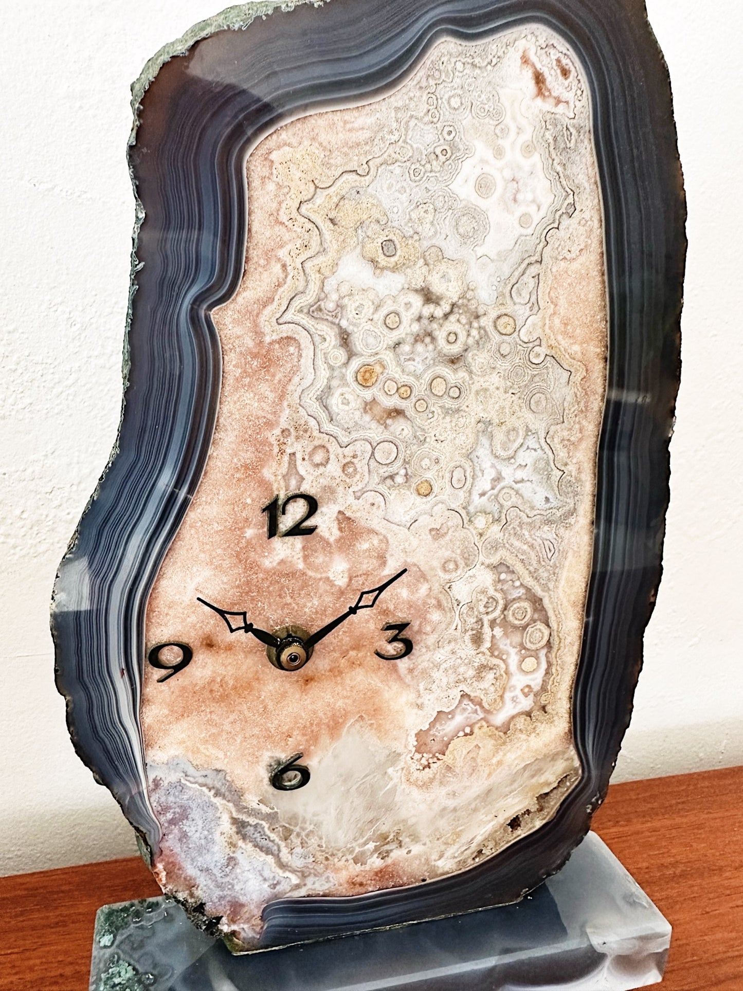 80s Vintage Park-Pedras Natural Stone Clock