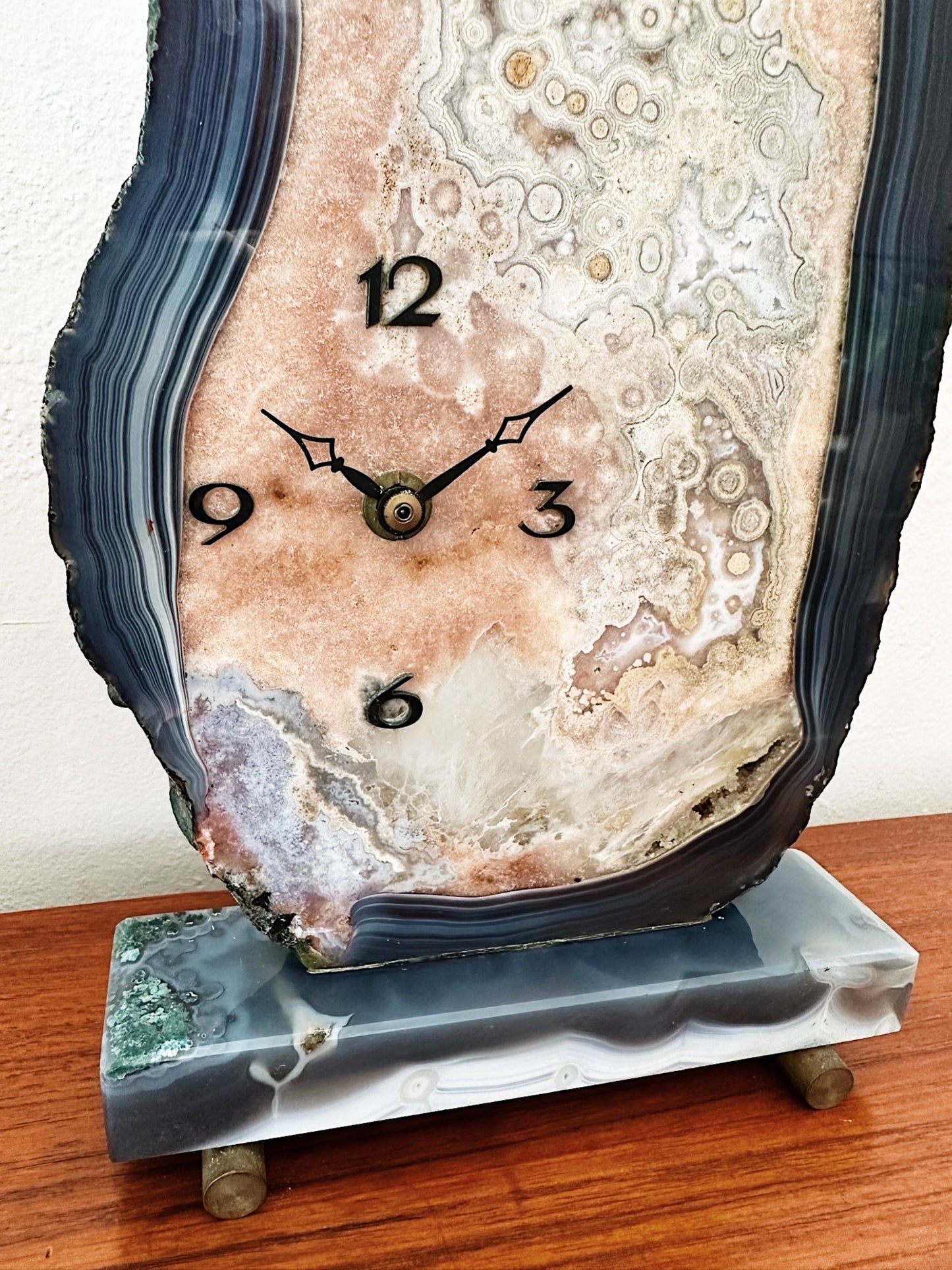 80s Vintage Park-Pedras Natural Stone Clock