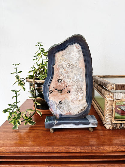 80s Vintage Park-Pedras Natural Stone Clock