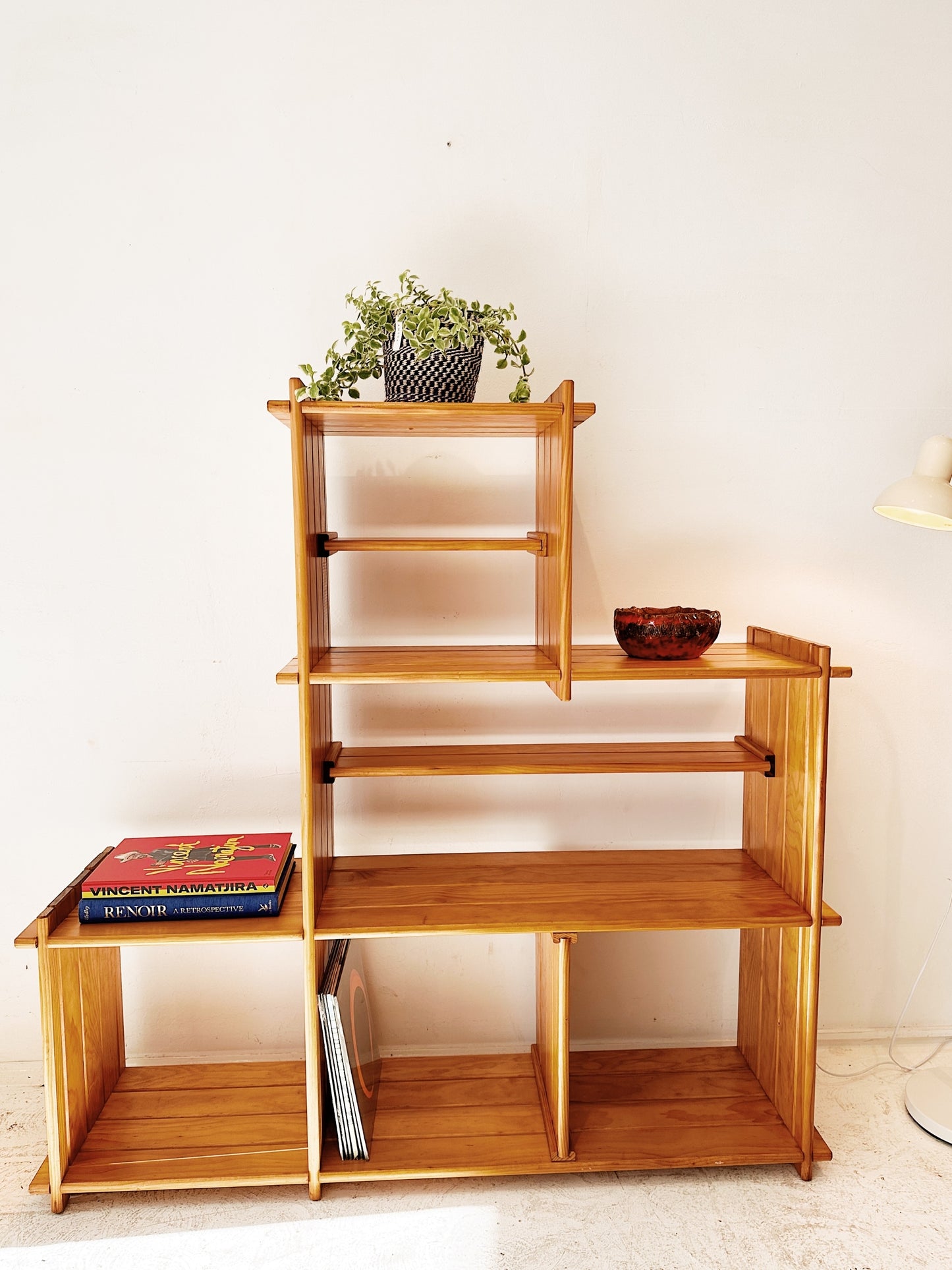 80s Vintage Scandi-style Pine Shelves