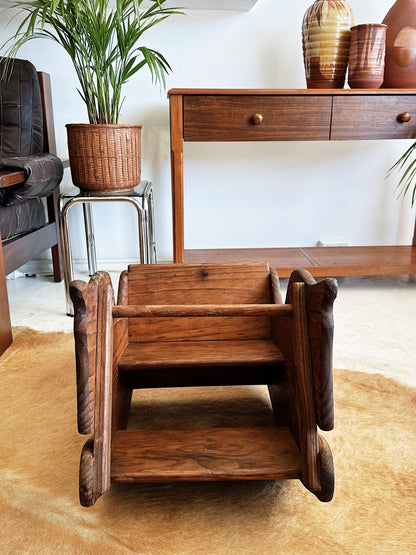 80s Vintage Wooden Rocking Horse