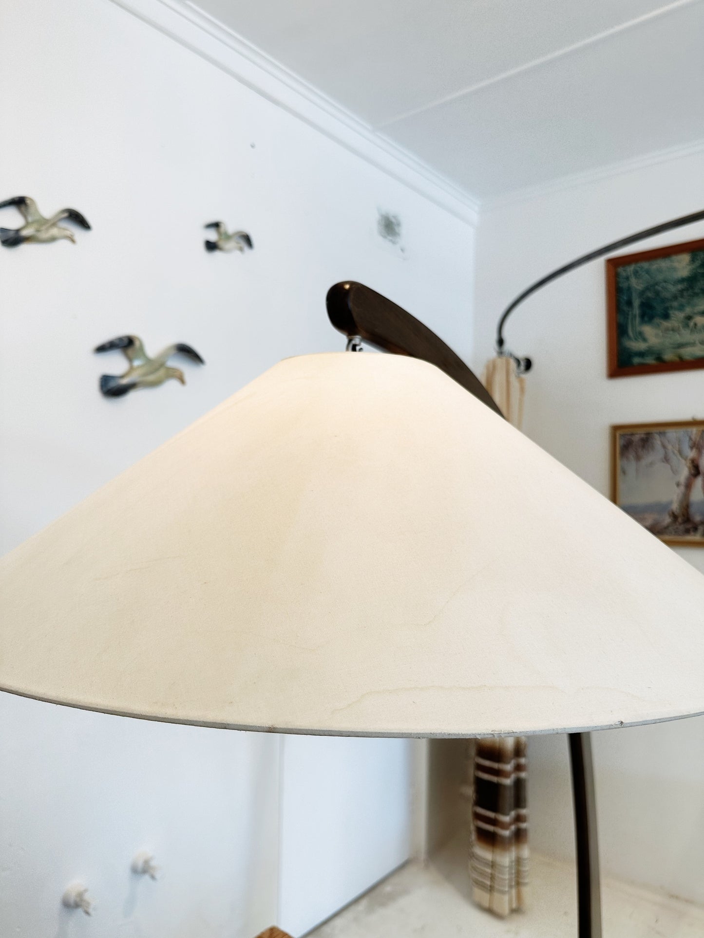 90s Italian Vintage Natuzzi Luna Floor Lamp