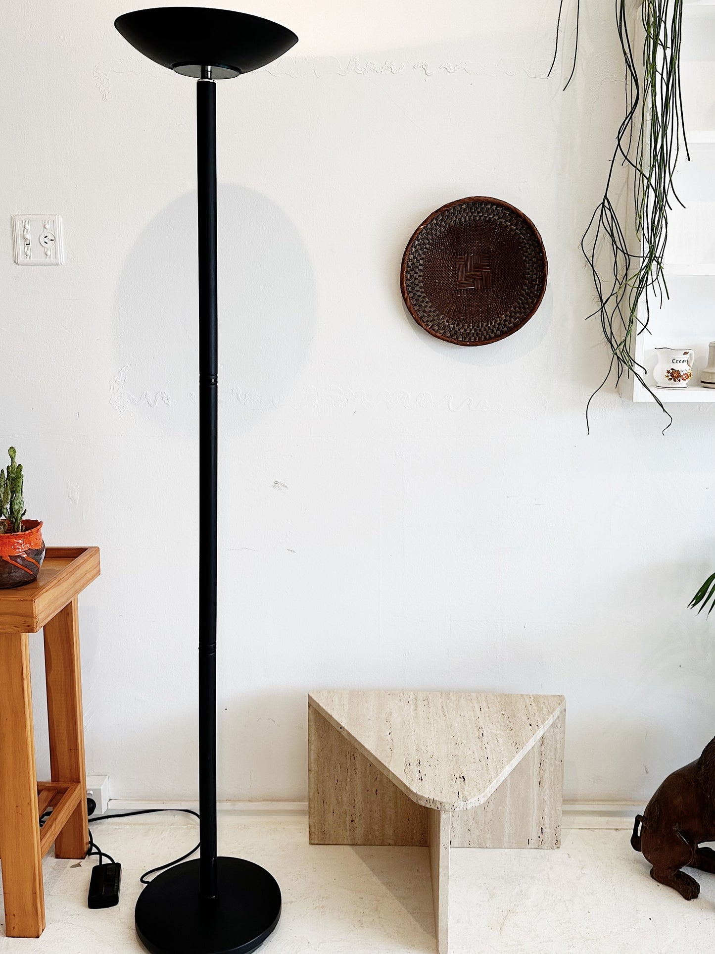 90s Vintage West German Deckenfluter Uplighter Floor Lamp