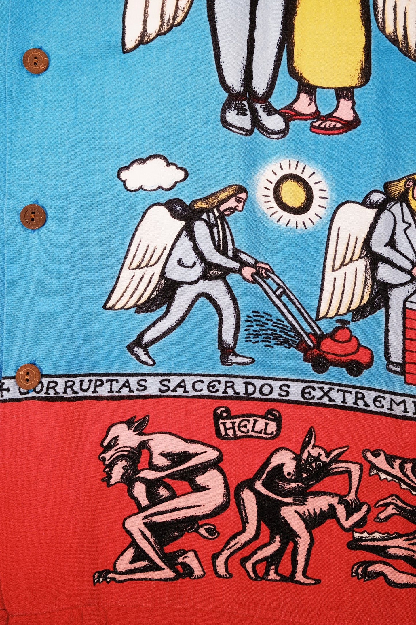 Reg Mombassa "Heaven & Hell" Vintage Mambo Loud Shirt 90
