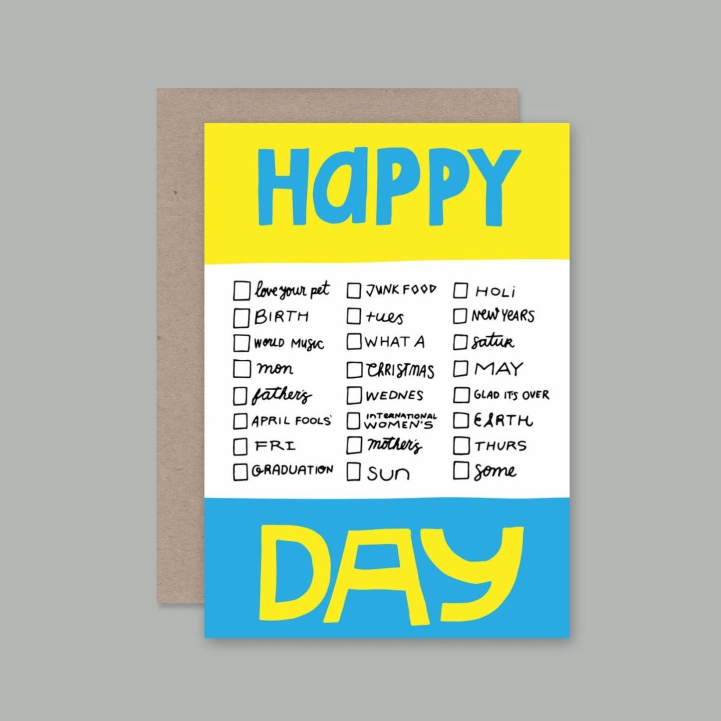 AHD Paper Co. Happy Different Day Card