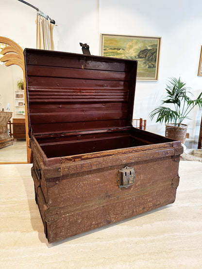 Antique Jones Bros & Co. Wolverhampton Steamer Trunk