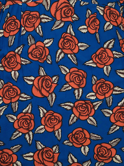 Bruce Goold "Blue Rose" Vintage Mambo Loud Shirt 56