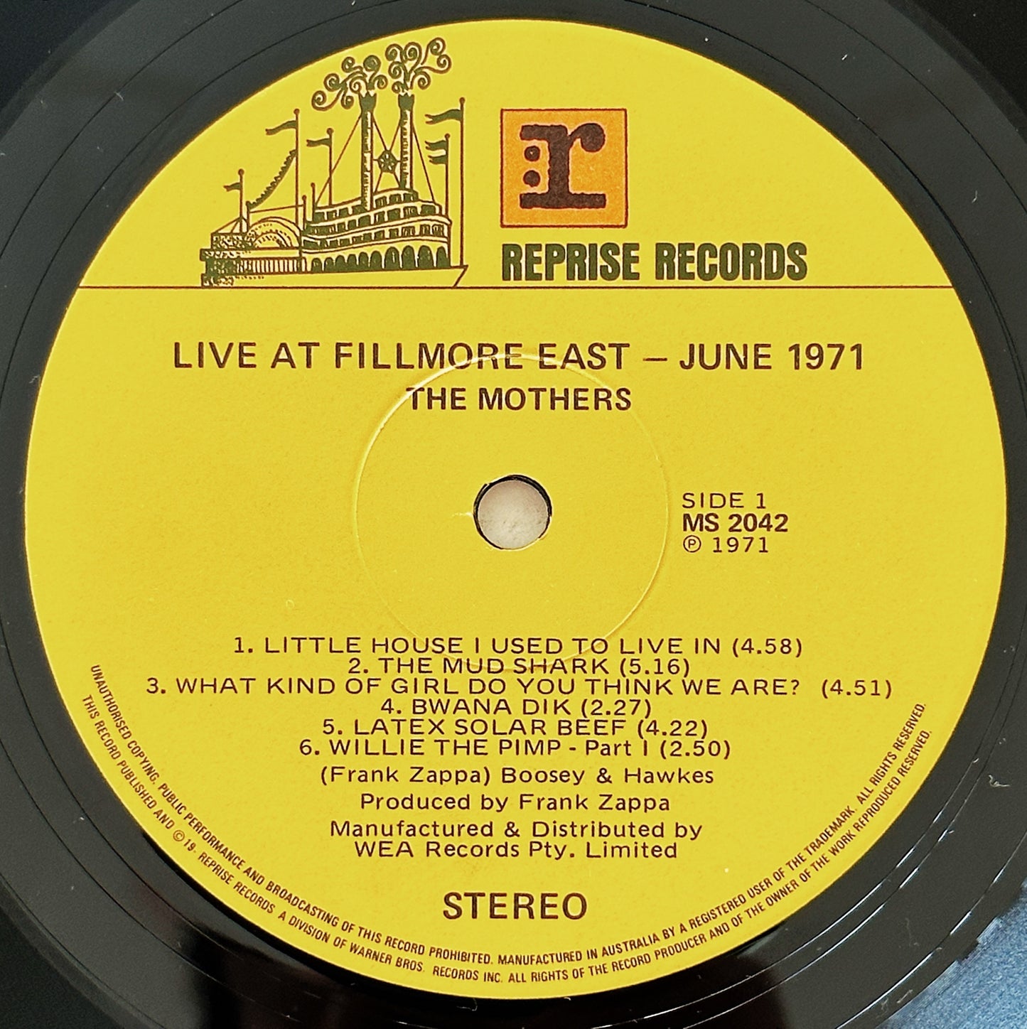 The Mothers / Live at Fillmore East - June 1971 LP