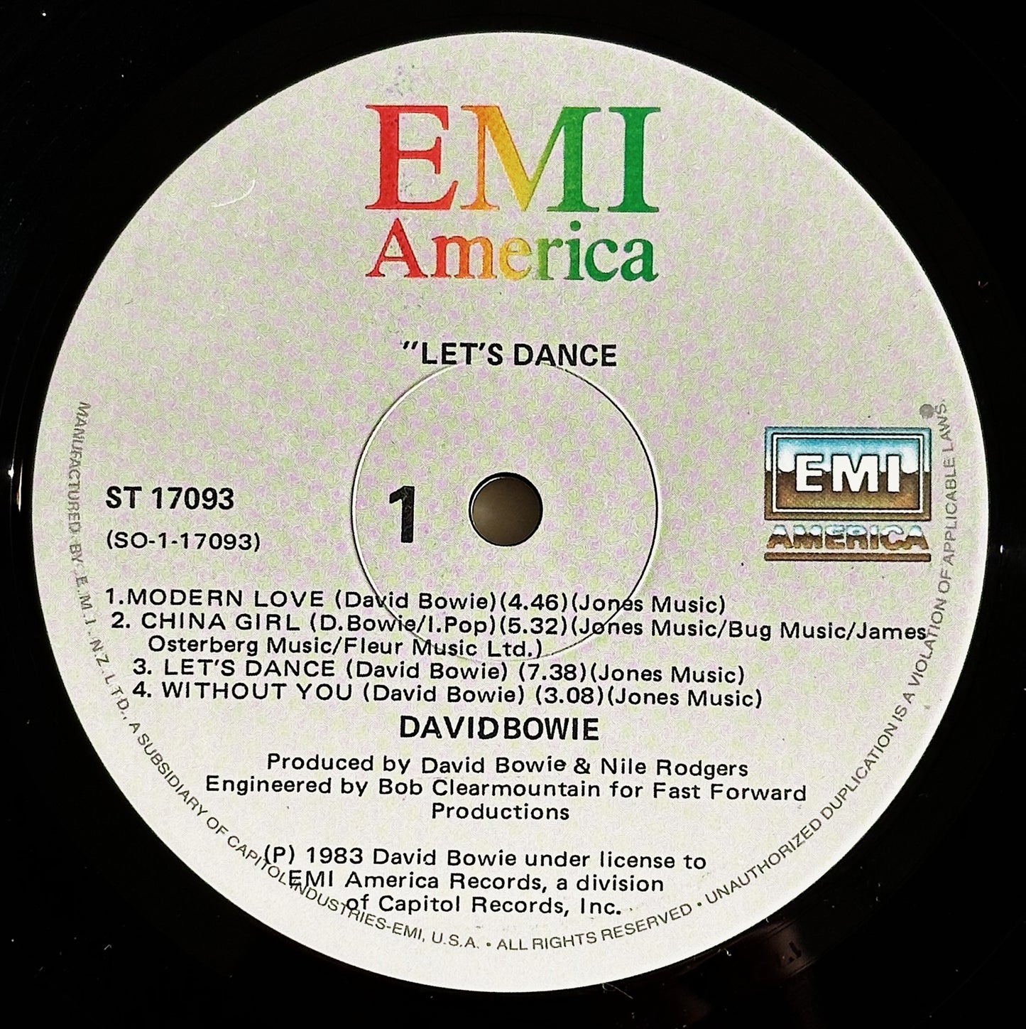 David Bowie / Let's Dance LP
