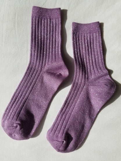 Le Bon Shoppe Her Socks / Lilac Glitter