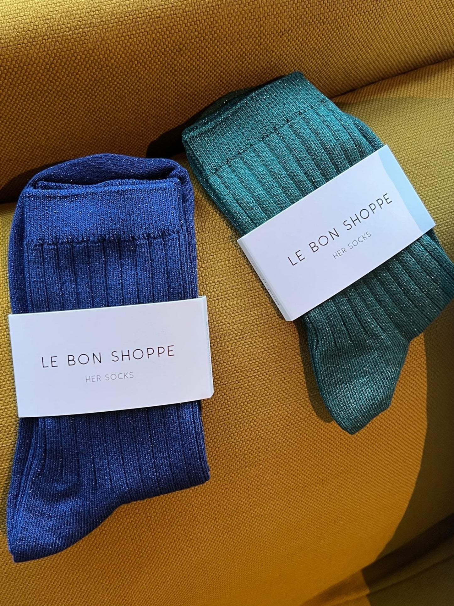 Le Bon Shoppe Her Socks / Sapphire Glitter