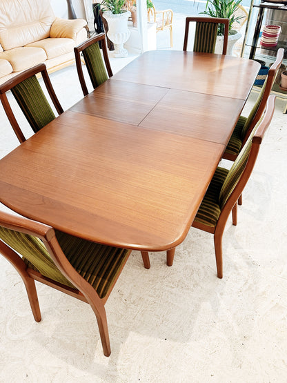 Parker Chiswell Style Teak & Cord Extendable Dining Set