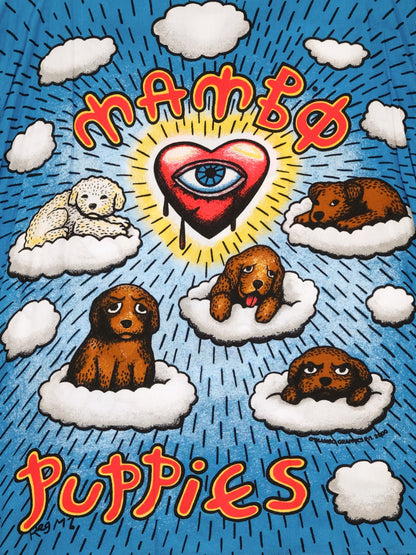 Reg Mombassa "Puppies" Vintage Mambo Loud Shirt 44