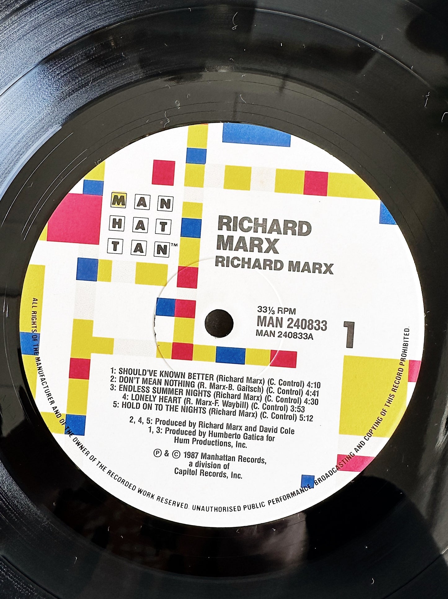 Richard Marx / Richard Marx LP