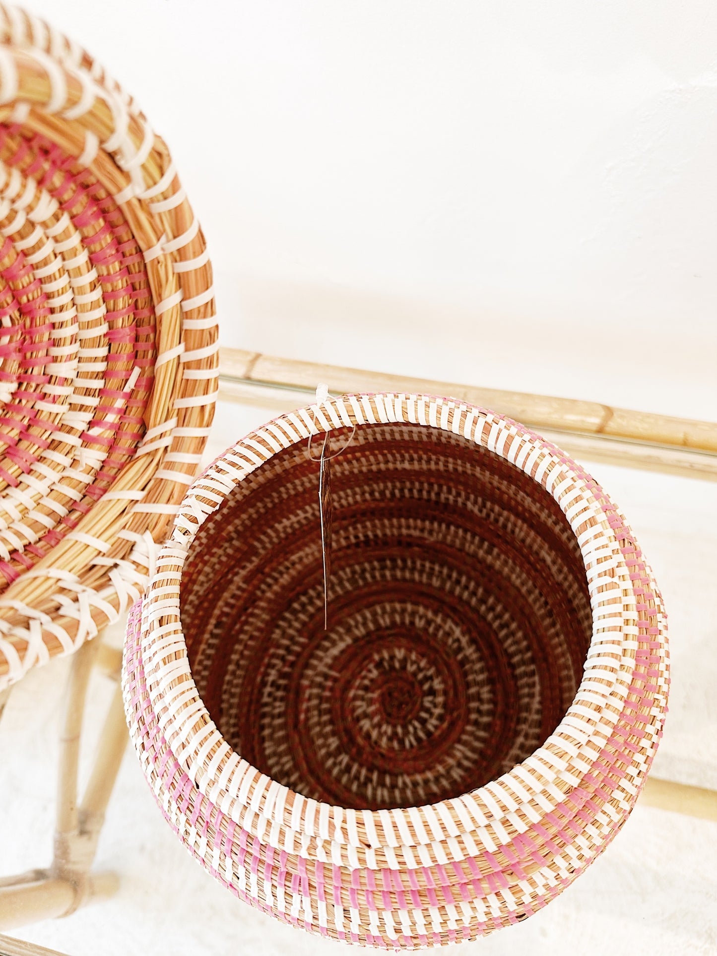 Senegal Woven Prayer Mat Basket / Gourd Mini