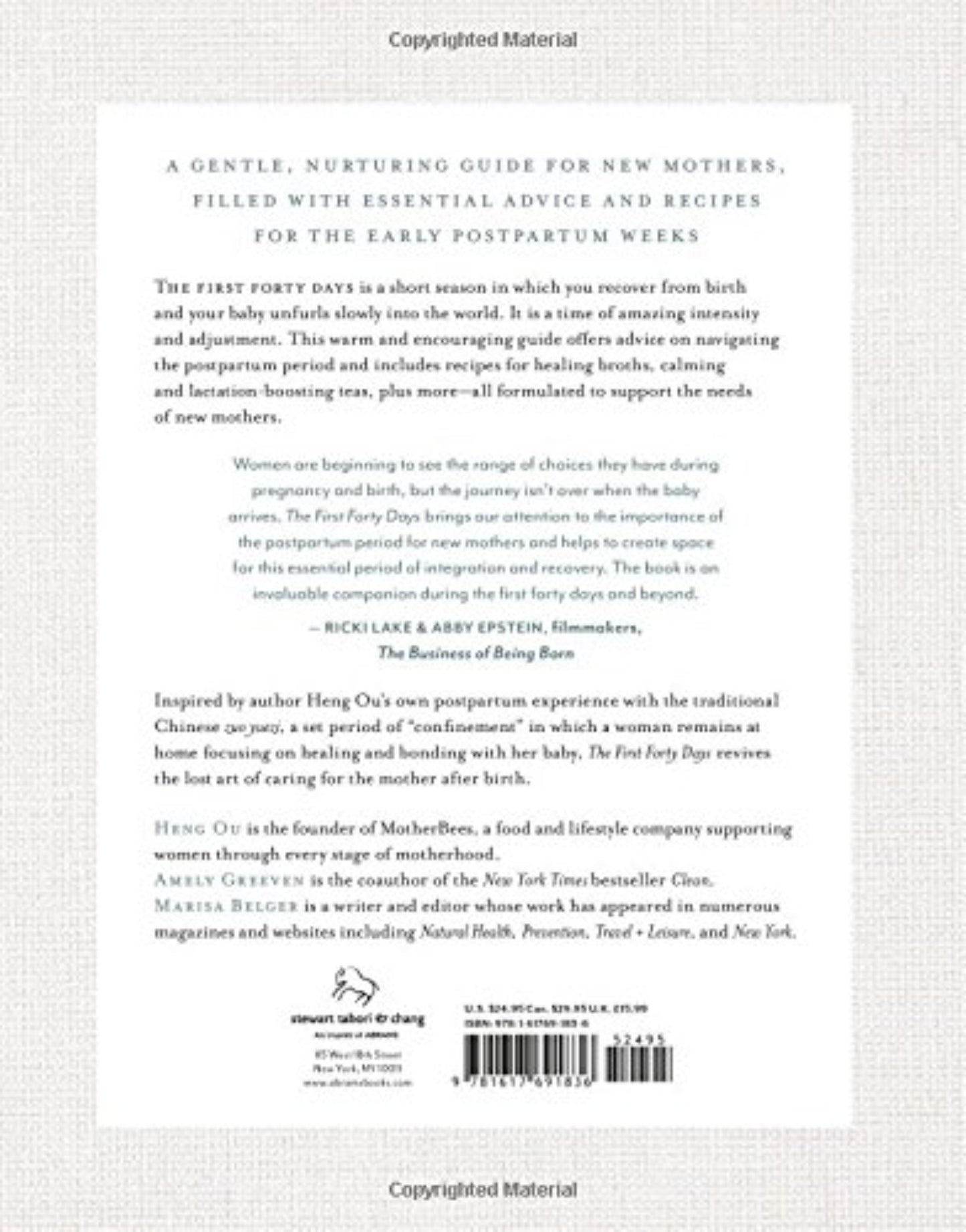 The First Forty Days: The Essential Art of Nourishing the New Mother / Heng Ou