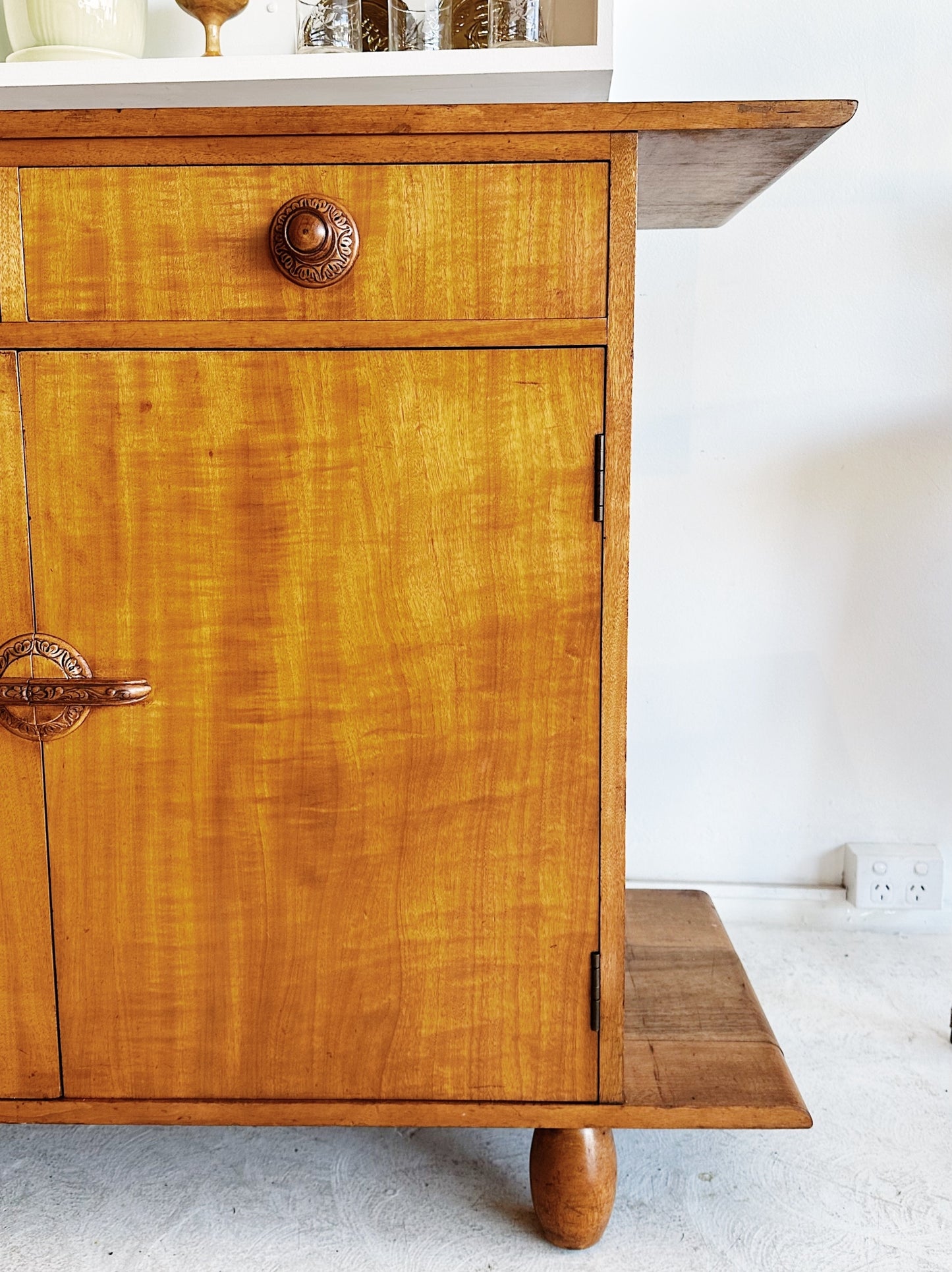 50s Vintage Folk Art Sideboard