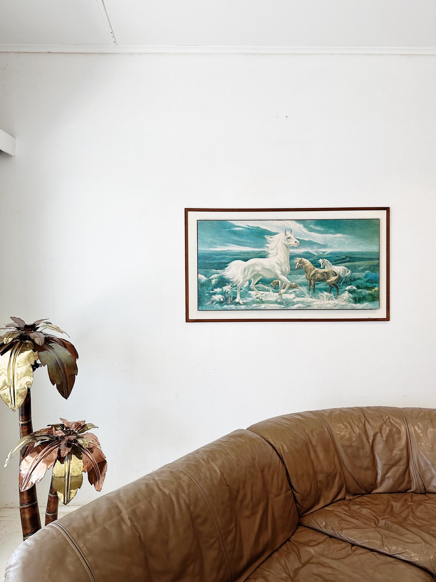 60s Vintage Lumen Winter Mid Century Wild Horses Print