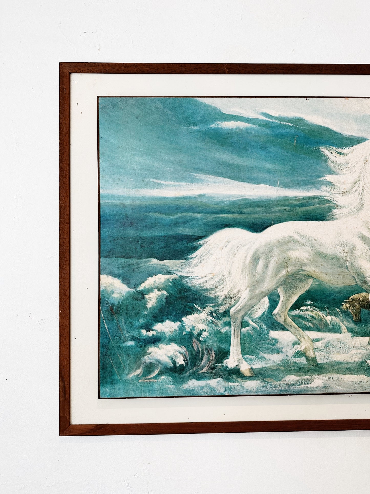 60s Vintage Lumen Winter Mid Century Wild Horses Print