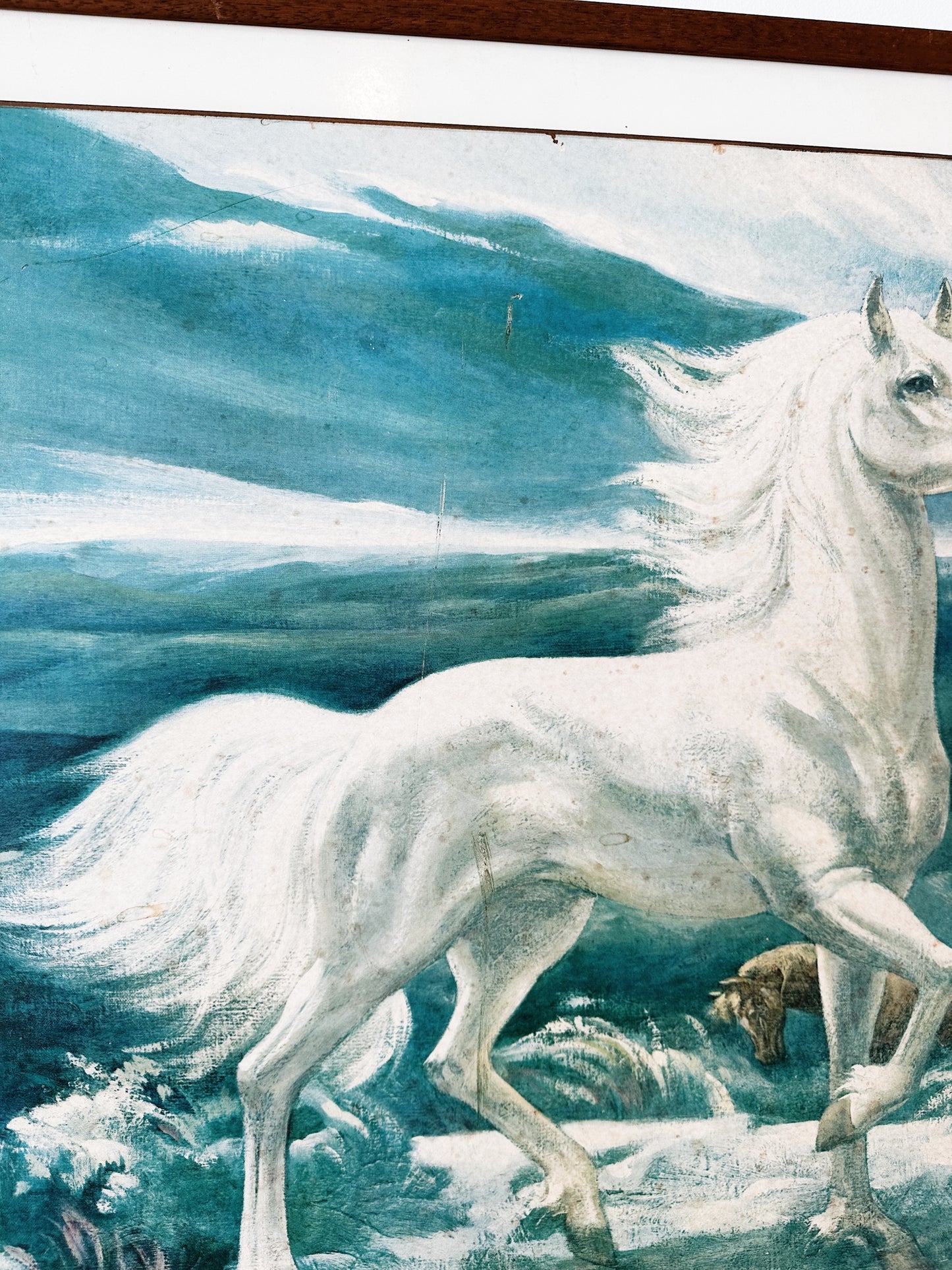 60s Vintage Lumen Winter Mid Century Wild Horses Print
