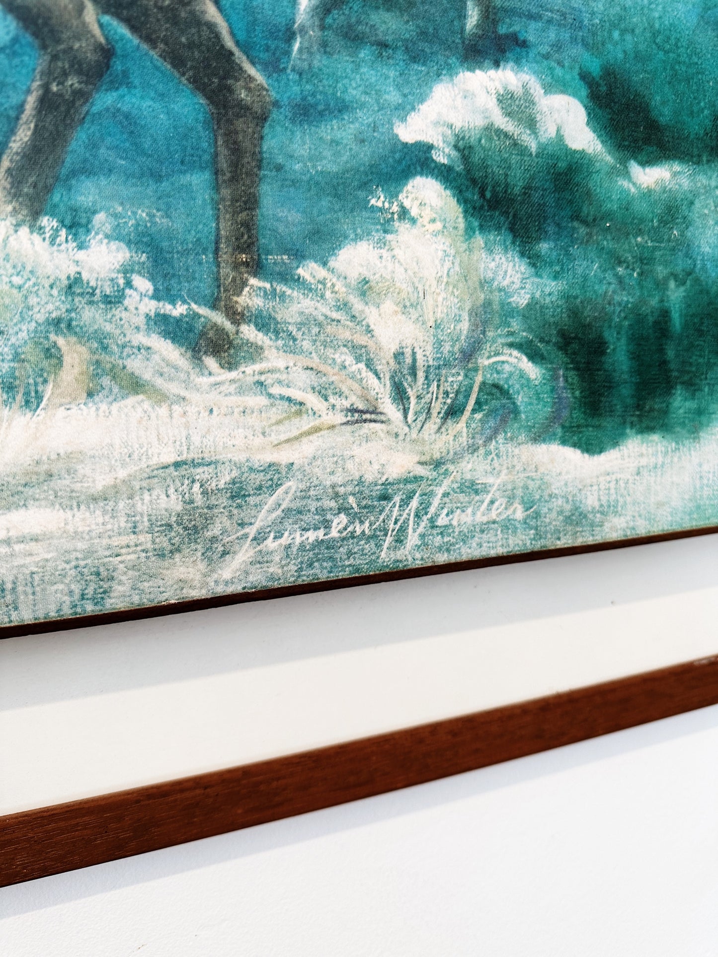 60s Vintage Lumen Winter Mid Century Wild Horses Print