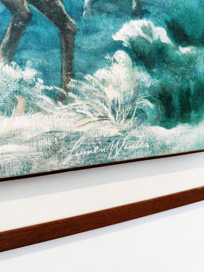 60s Vintage Lumen Winter Mid Century Wild Horses Print
